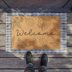 Welcome Fall Doormat — Autumn Leaf Welcome Coir Mat