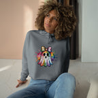 Watercolor Ghost Crop Hoodie