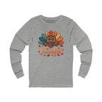 Thankful Turkey Long Sleeve Tee — Cute Thanksgiving Graphic Shirt