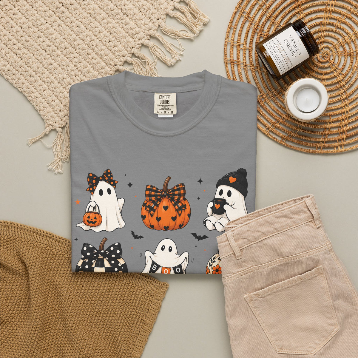 Halloween Ghosts T-Shirt — Cute Ghost Pumpkin Pattern Tee