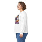 Momster Halloween Long Sleeve Tee – Skull Mom with Pumpkins & Ghosts