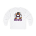 Momster Halloween Long Sleeve Tee – Skull Mom with Pumpkins & Ghosts