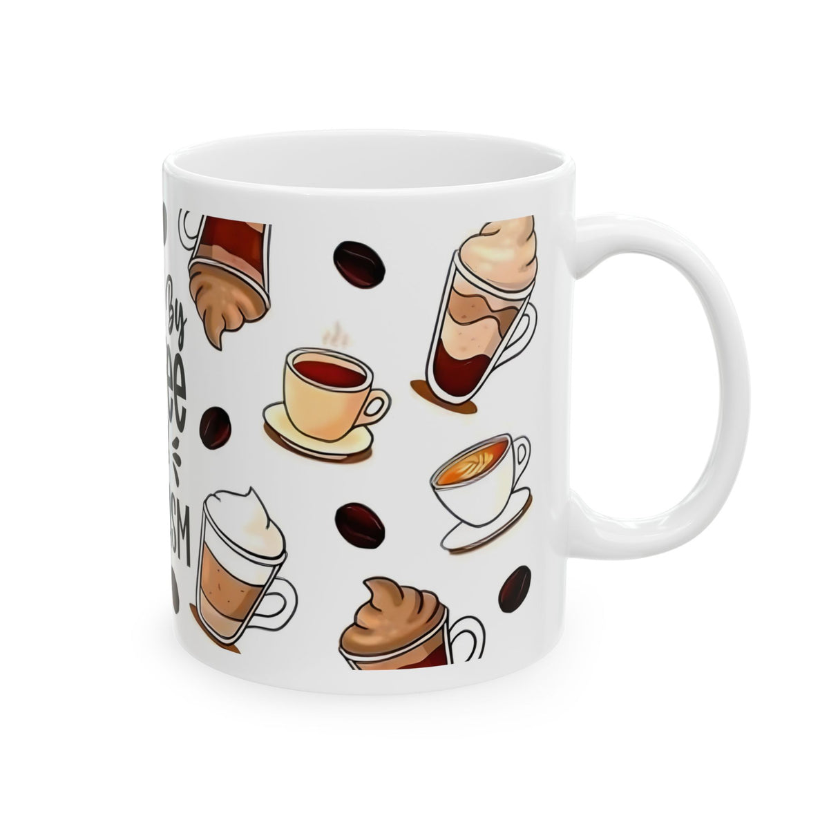 Mug — "Fueled by Coffee and Sarcasm" Ceramic Coffee Mug (11oz/15oz)