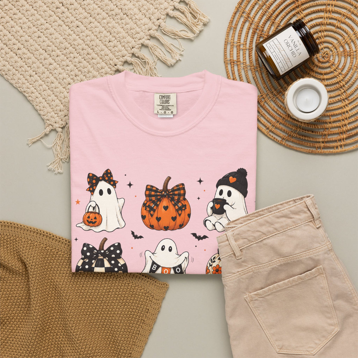 Halloween Ghosts T-Shirt — Cute Ghost Pumpkin Pattern Tee