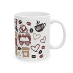 Coffee Mom Mug — “First Coffee Then Mom Shit” Retro Ceramic Mug (11oz/15oz)