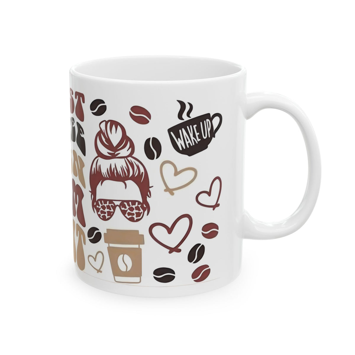 Coffee Mom Mug — “First Coffee Then Mom Shit” Retro Ceramic Mug (11oz/15oz)