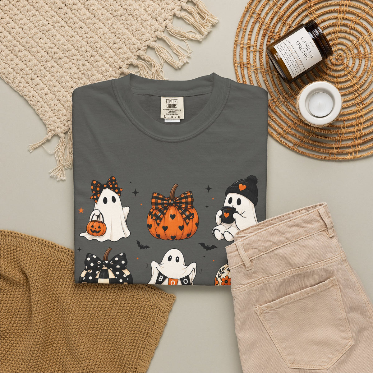 Halloween Ghosts T-Shirt — Cute Ghost Pumpkin Pattern Tee