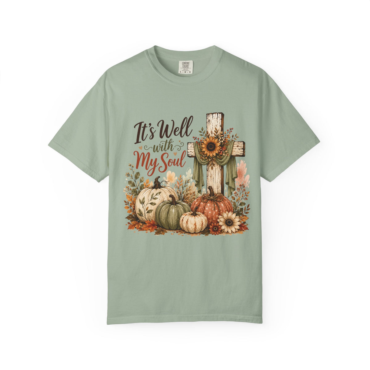 It’s Well With My Soul Pumpkin Cross T-Shirt