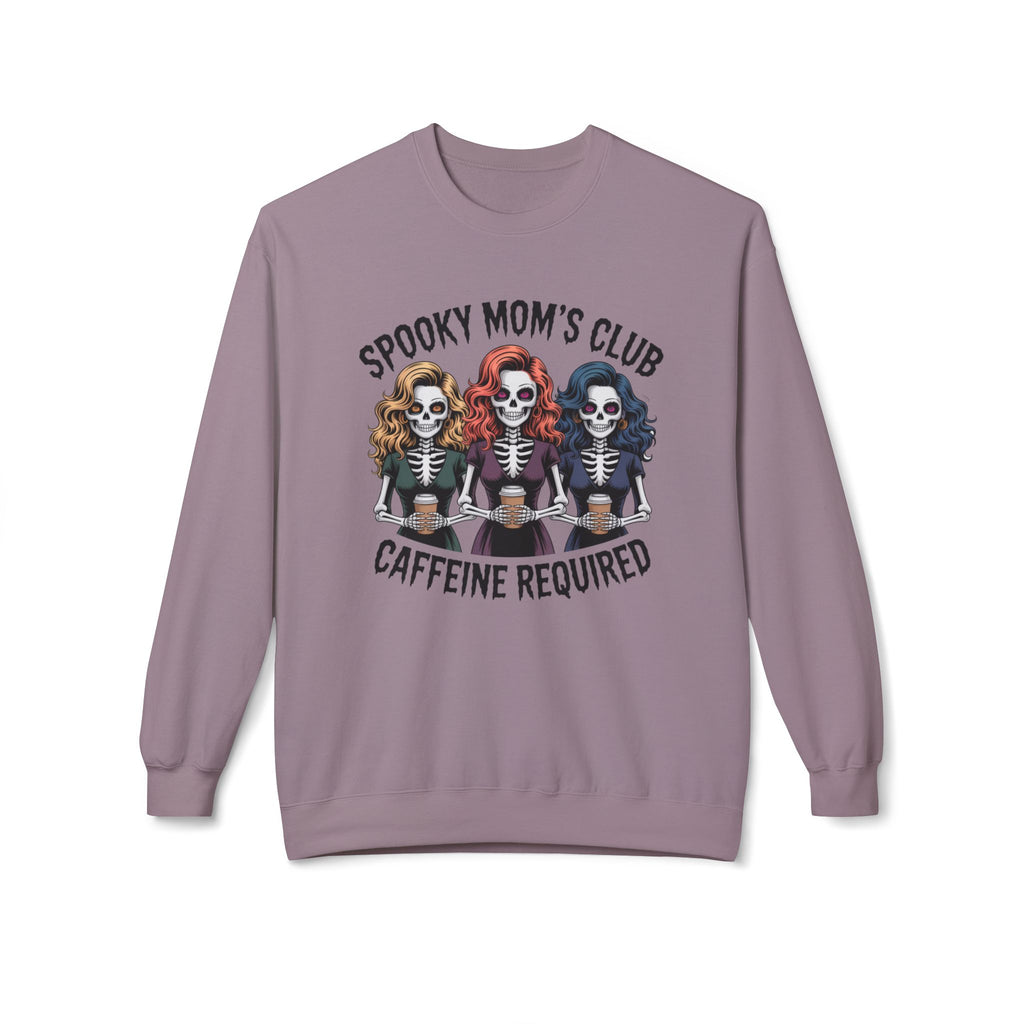 Spooky Mom's Club Sweatshirt - Caffeine Required Halloween Crewneck