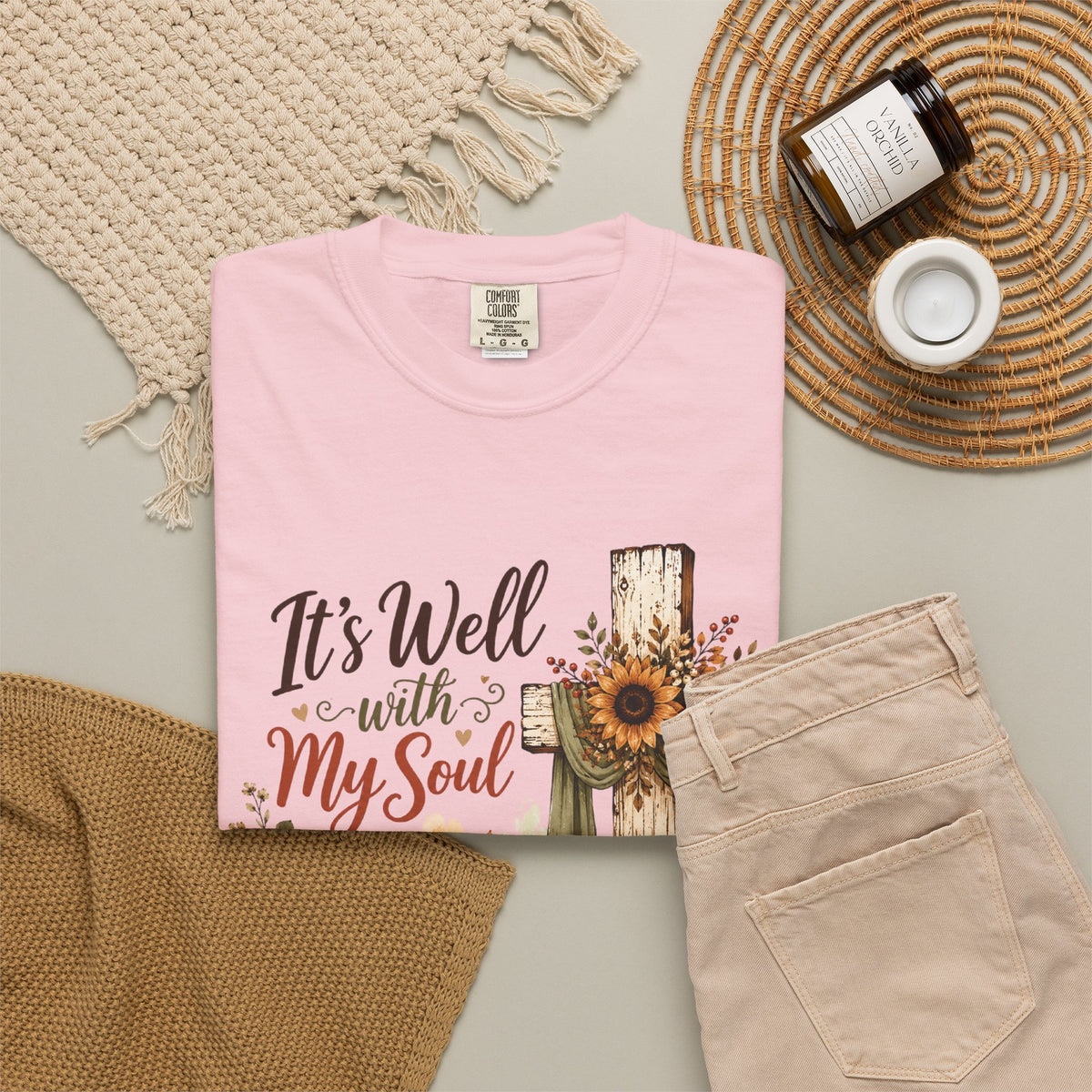 It’s Well With My Soul Pumpkin Cross T-Shirt