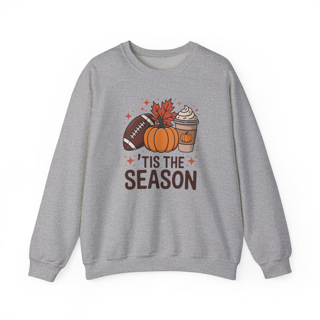 'Tis The Season Sweatshirt — Fall Football Pumpkin Spice Crewneck
