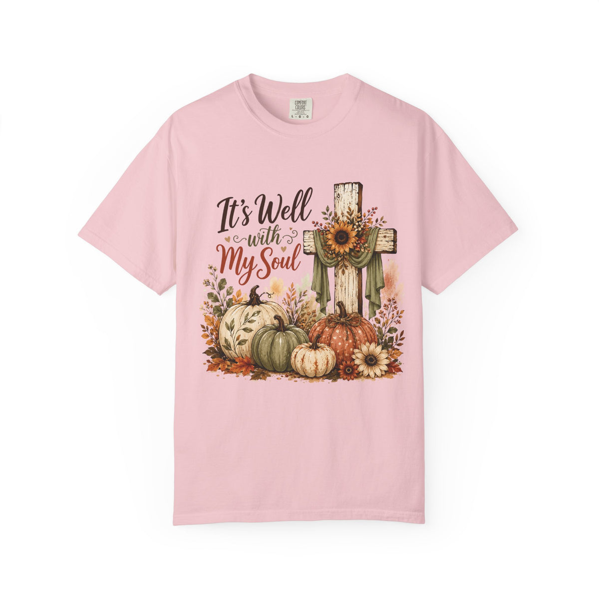 It’s Well With My Soul Pumpkin Cross T-Shirt