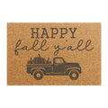 Happy Fall Y'all Doormat - Rustic Pumpkin Truck Welcome Mat