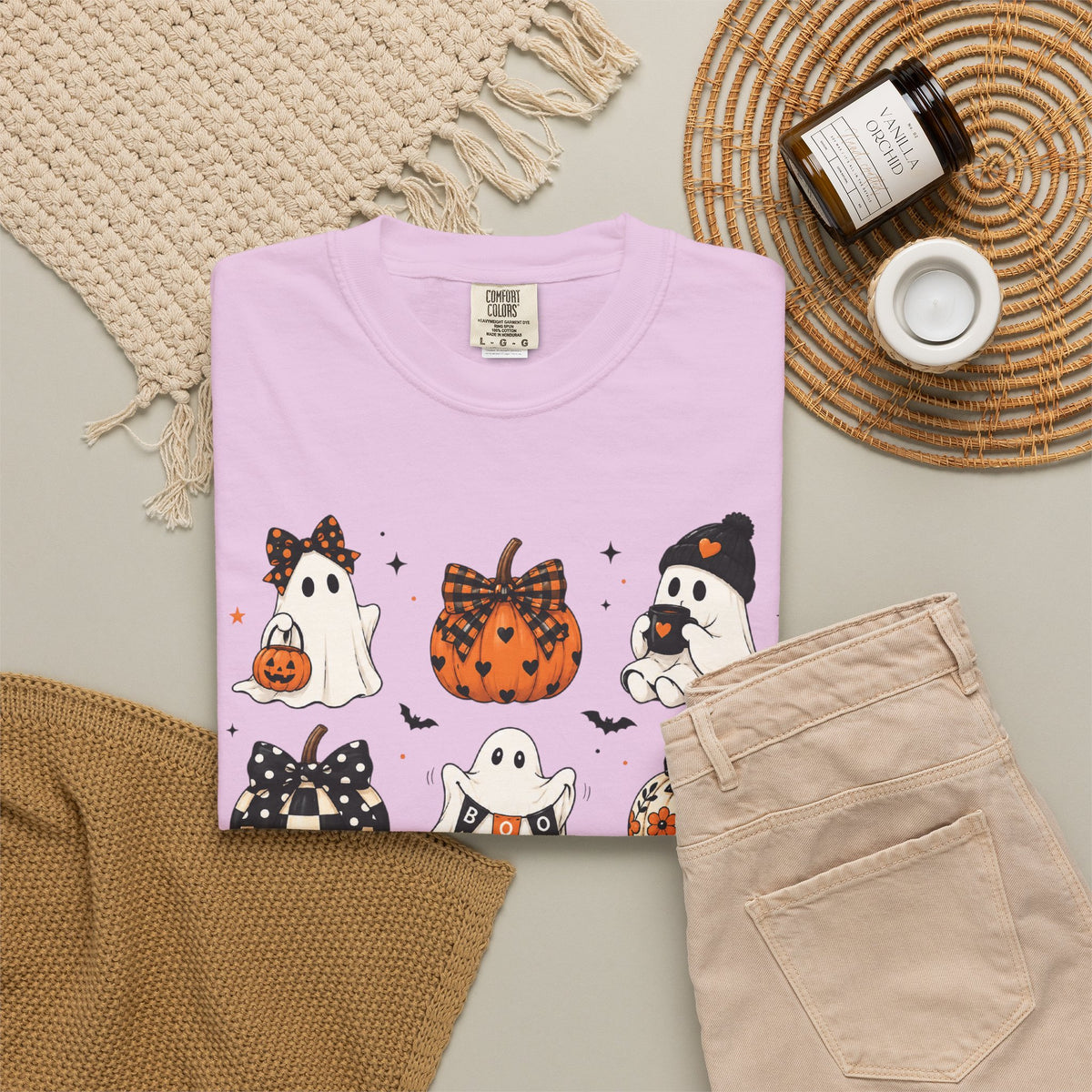 Halloween Ghosts T-Shirt — Cute Ghost Pumpkin Pattern Tee