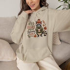 Autumn Raccoon Hoodie - "Wild Heart, Autumn Soul" Cozy Fall Sweatshirt