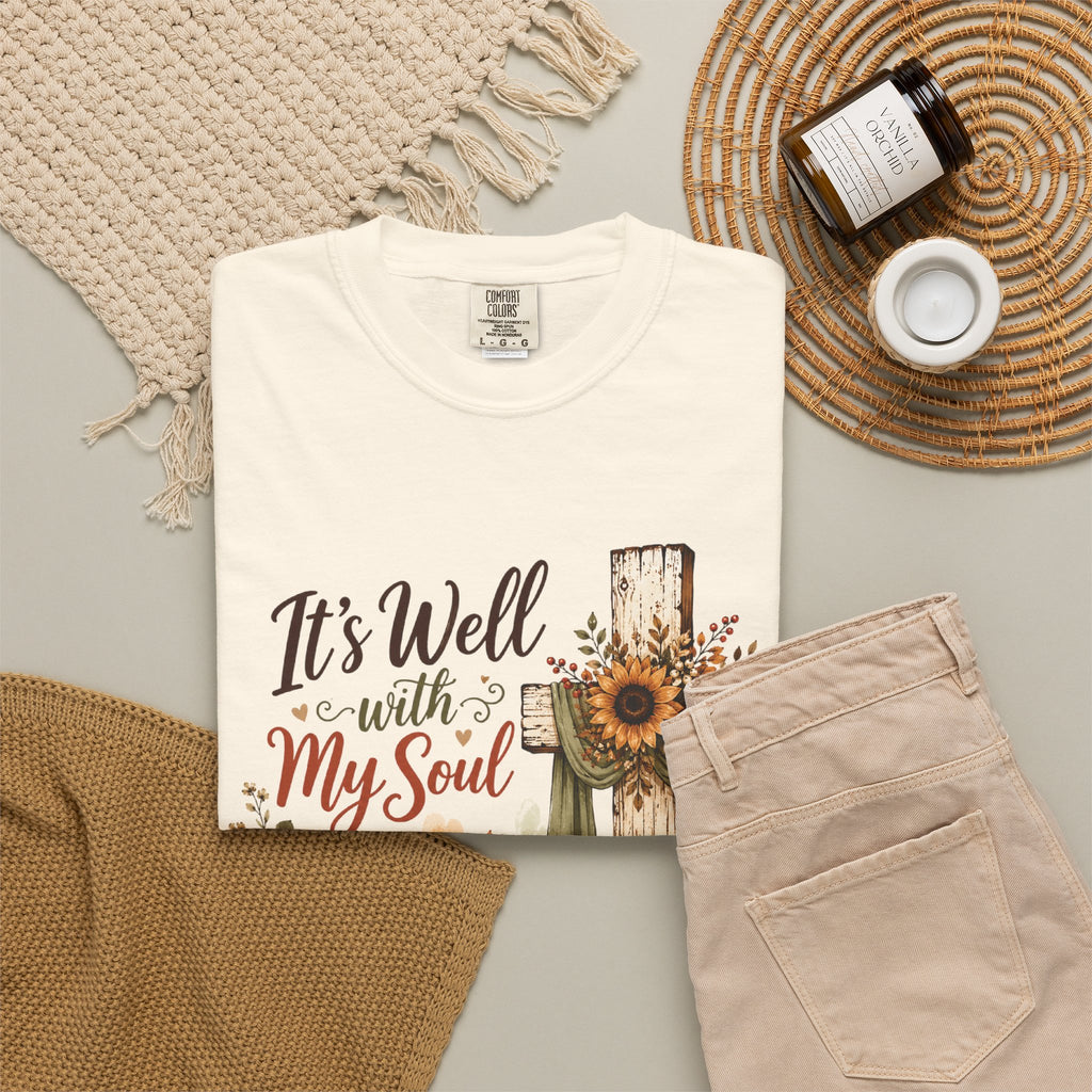 It’s Well With My Soul Pumpkin Cross T-Shirt