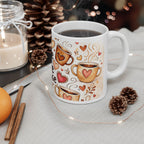 Coffee Is My Love Language Mug — Cute Heart & Coffee Cup Ceramic Coffee Mug (11oz, 15oz)