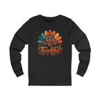 Thankful Turkey Long Sleeve Tee — Cute Thanksgiving Graphic Shirt