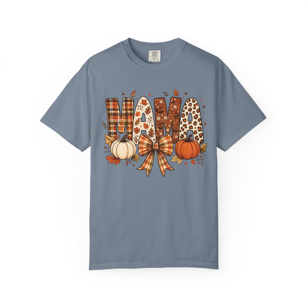 Mama Fall Plaid Pumpkin T-Shirt