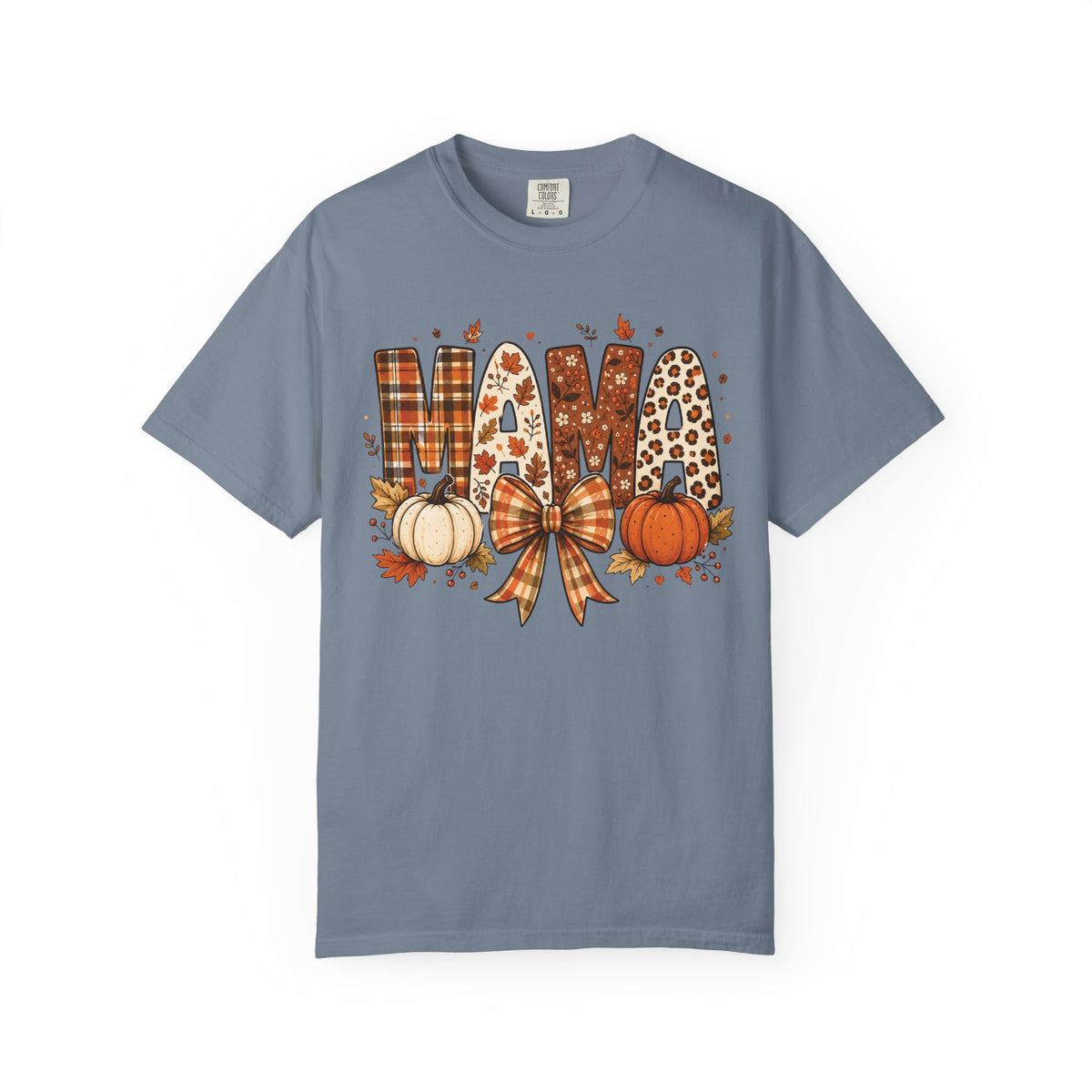 Mama Fall Plaid Pumpkin T-Shirt