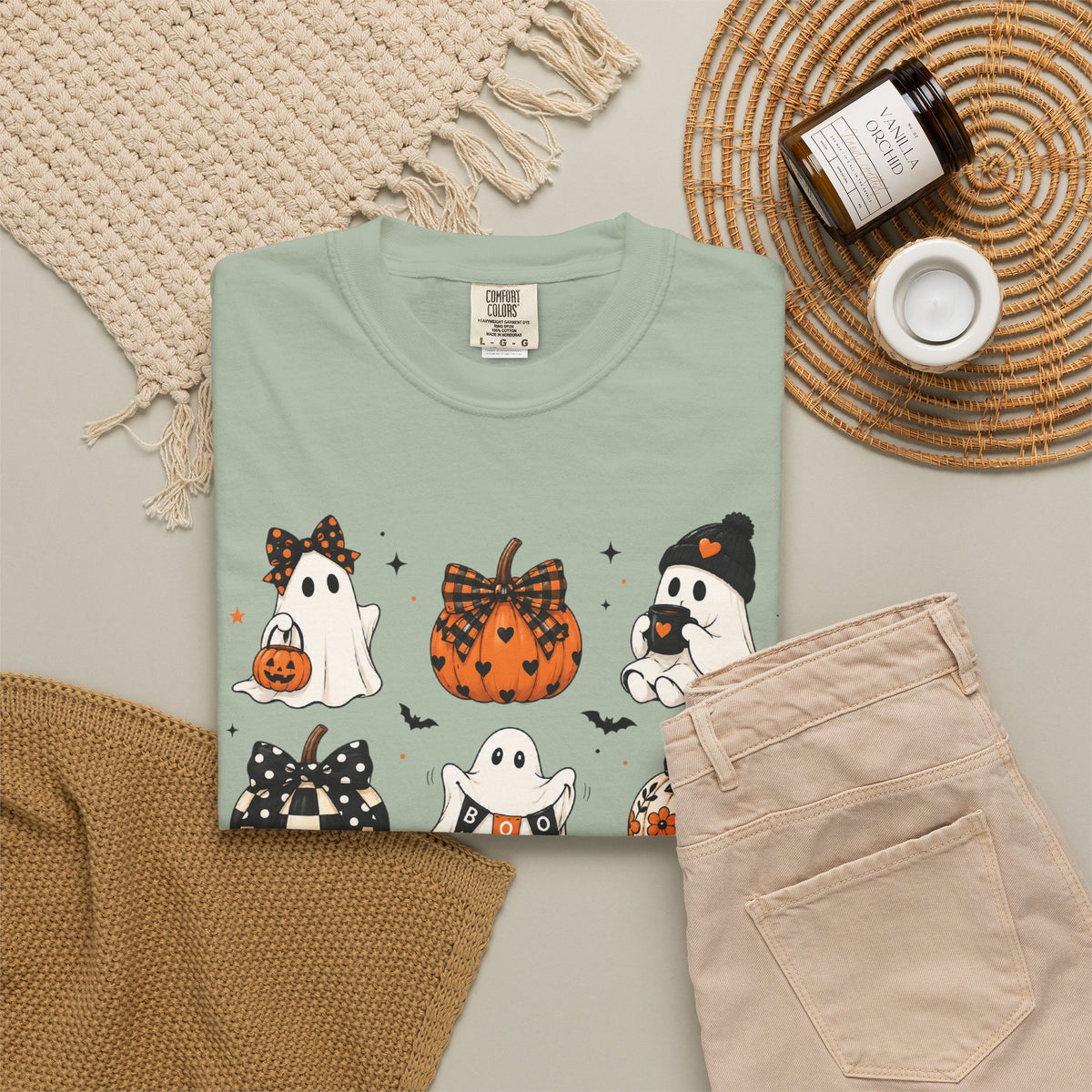 Halloween Ghosts T-Shirt — Cute Ghost Pumpkin Pattern Tee
