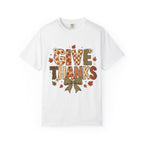 Give Thanks T-Shirt — Autumn Leaf Thanksgiving Tee