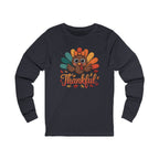 Thankful Turkey Long Sleeve Tee — Cute Thanksgiving Graphic Shirt