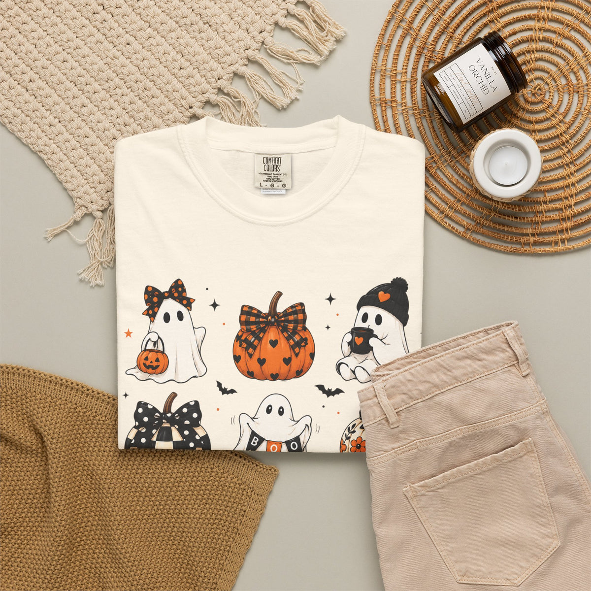 Halloween Ghosts T-Shirt — Cute Ghost Pumpkin Pattern Tee