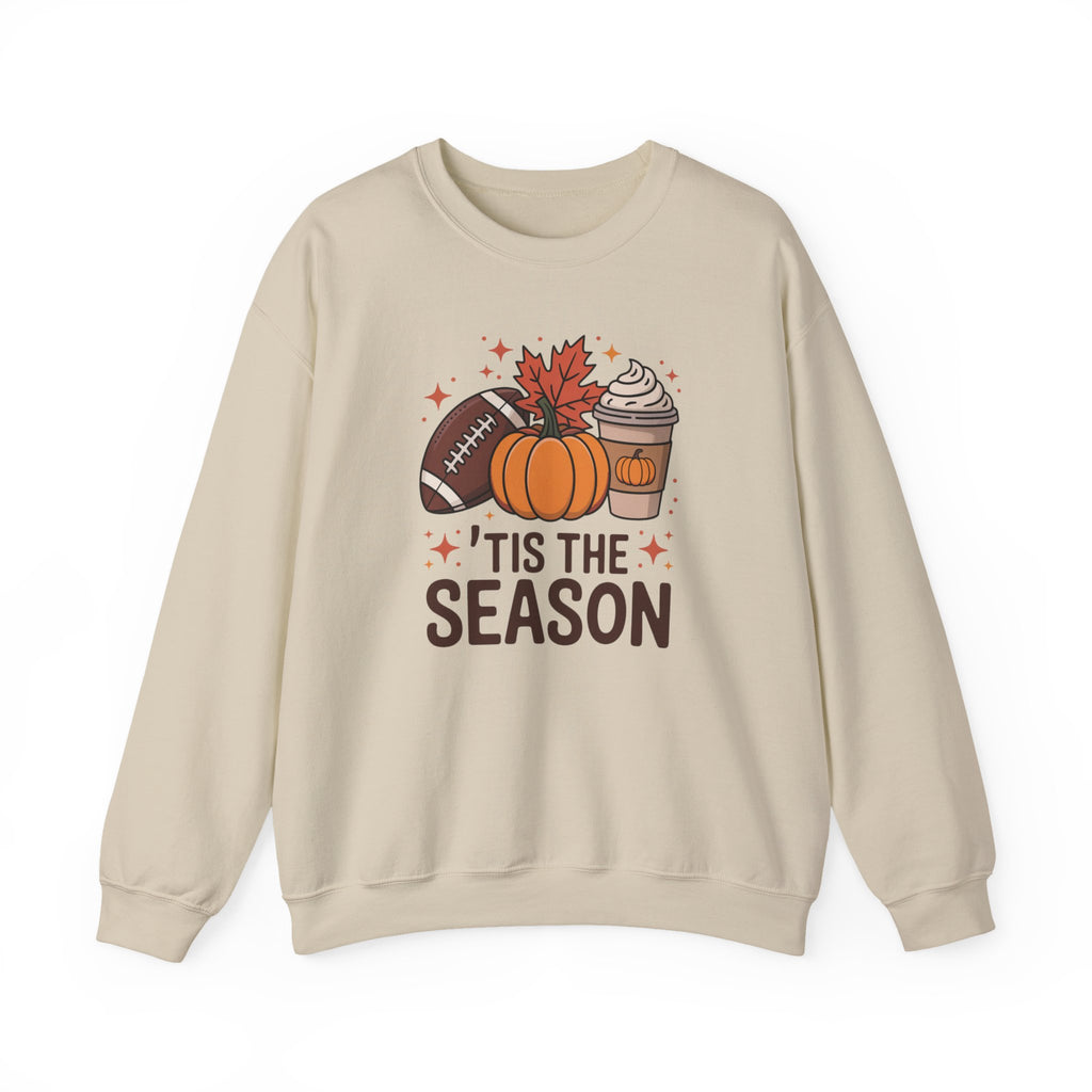 'Tis The Season Sweatshirt — Fall Football Pumpkin Spice Crewneck