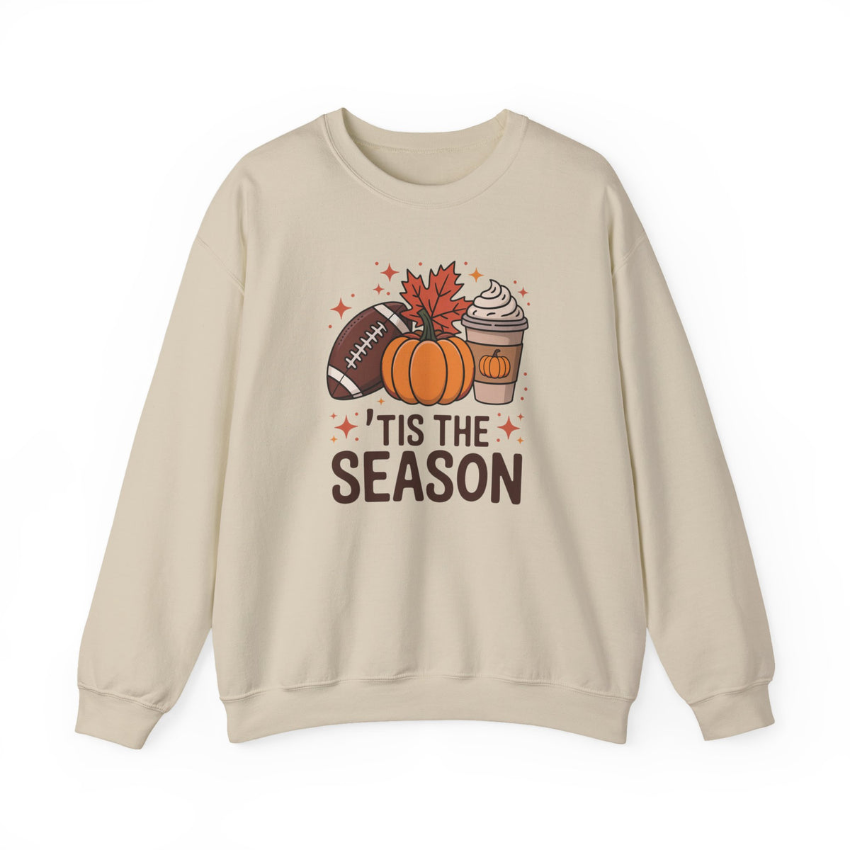 'Tis The Season Sweatshirt — Fall Football Pumpkin Spice Crewneck