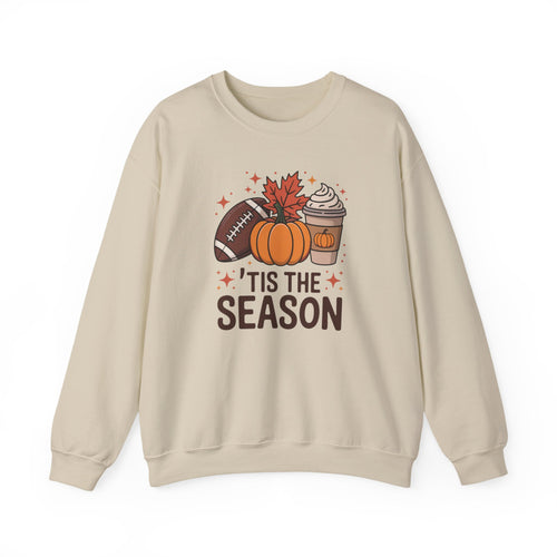 'Tis The Season Sweatshirt — Fall Football Pumpkin Spice Crewneck