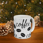 Coffee Beans Pattern Ceramic Mug – 11oz & 15oz