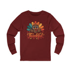 Thankful Turkey Long Sleeve Tee — Cute Thanksgiving Graphic Shirt