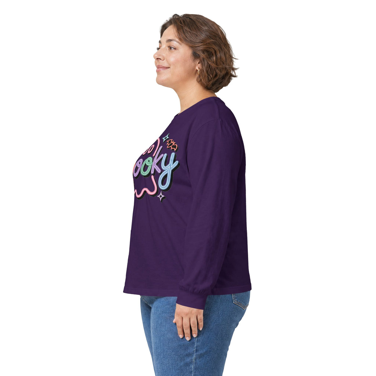 Spooky Pastel Ghost Long Sleeve Tee