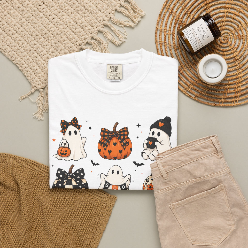 Halloween Ghosts T-Shirt — Cute Ghost Pumpkin Pattern Tee
