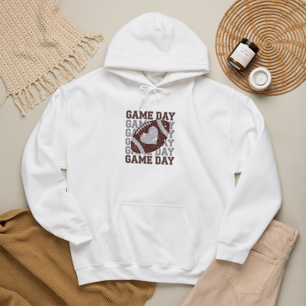 Game Day Football Hoodie – Retro 'Game Day' Graphic Sweatshirt