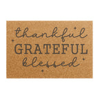 Doormat — Thankful Grateful Blessed Outdoor Coir Welcome Mat