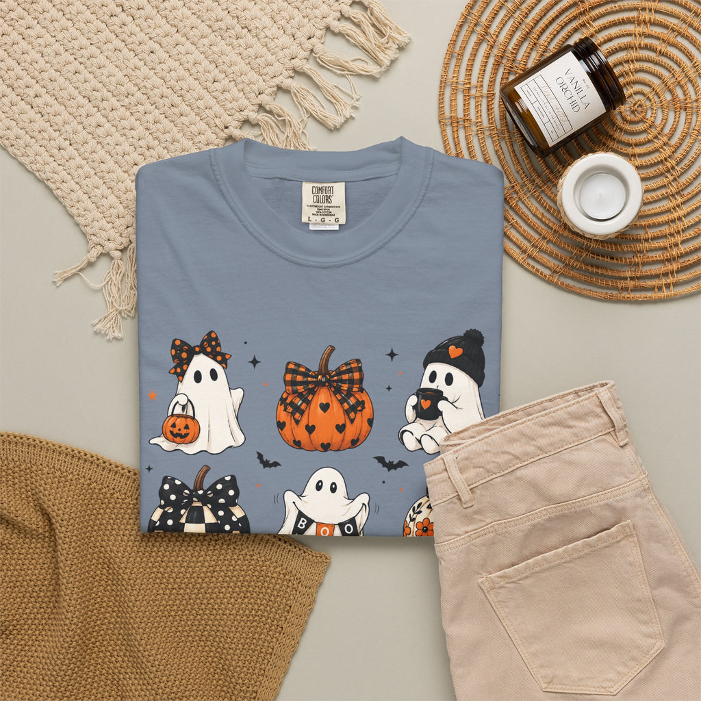 Halloween Ghosts T-Shirt — Cute Ghost Pumpkin Pattern Tee