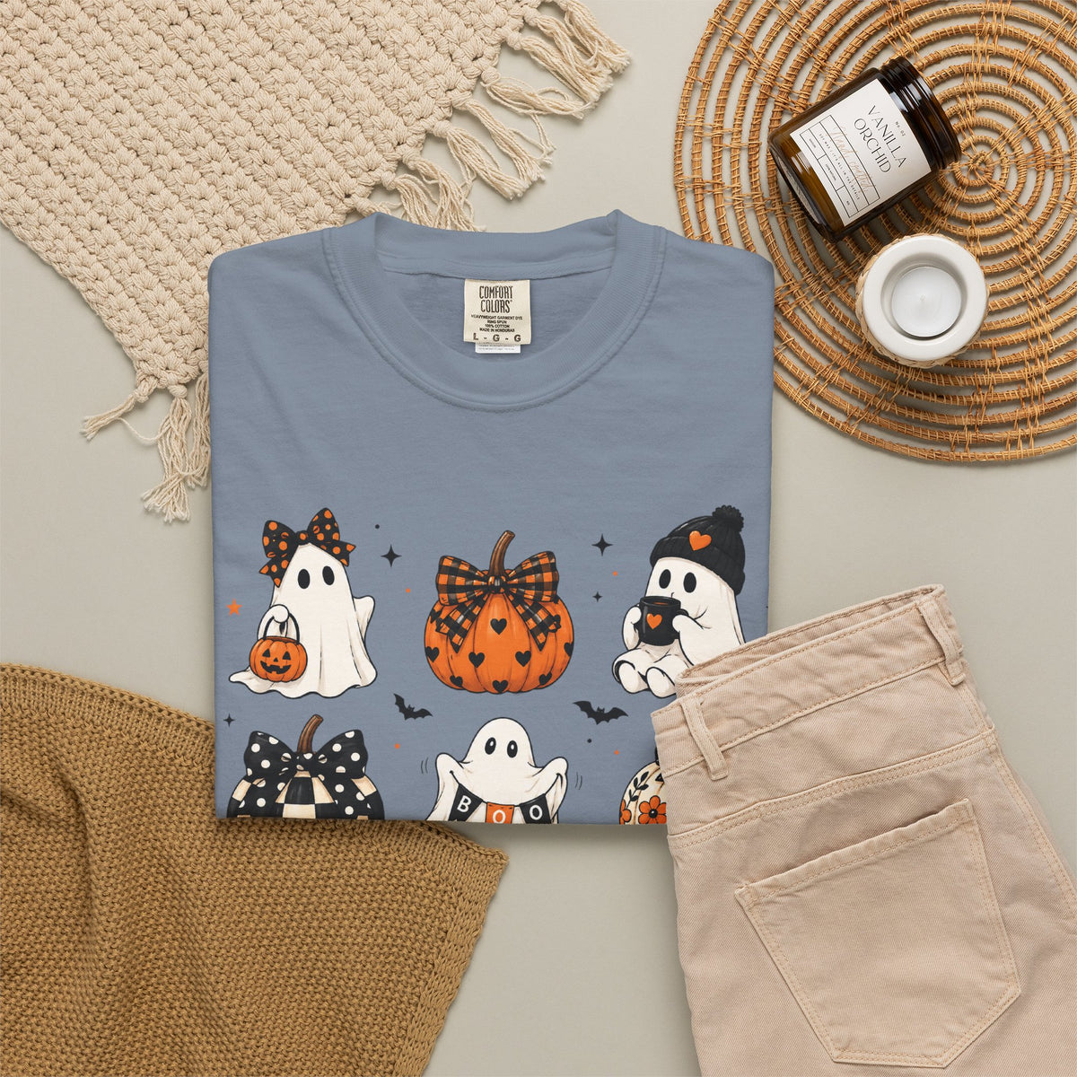 Halloween Ghosts T-Shirt — Cute Ghost Pumpkin Pattern Tee