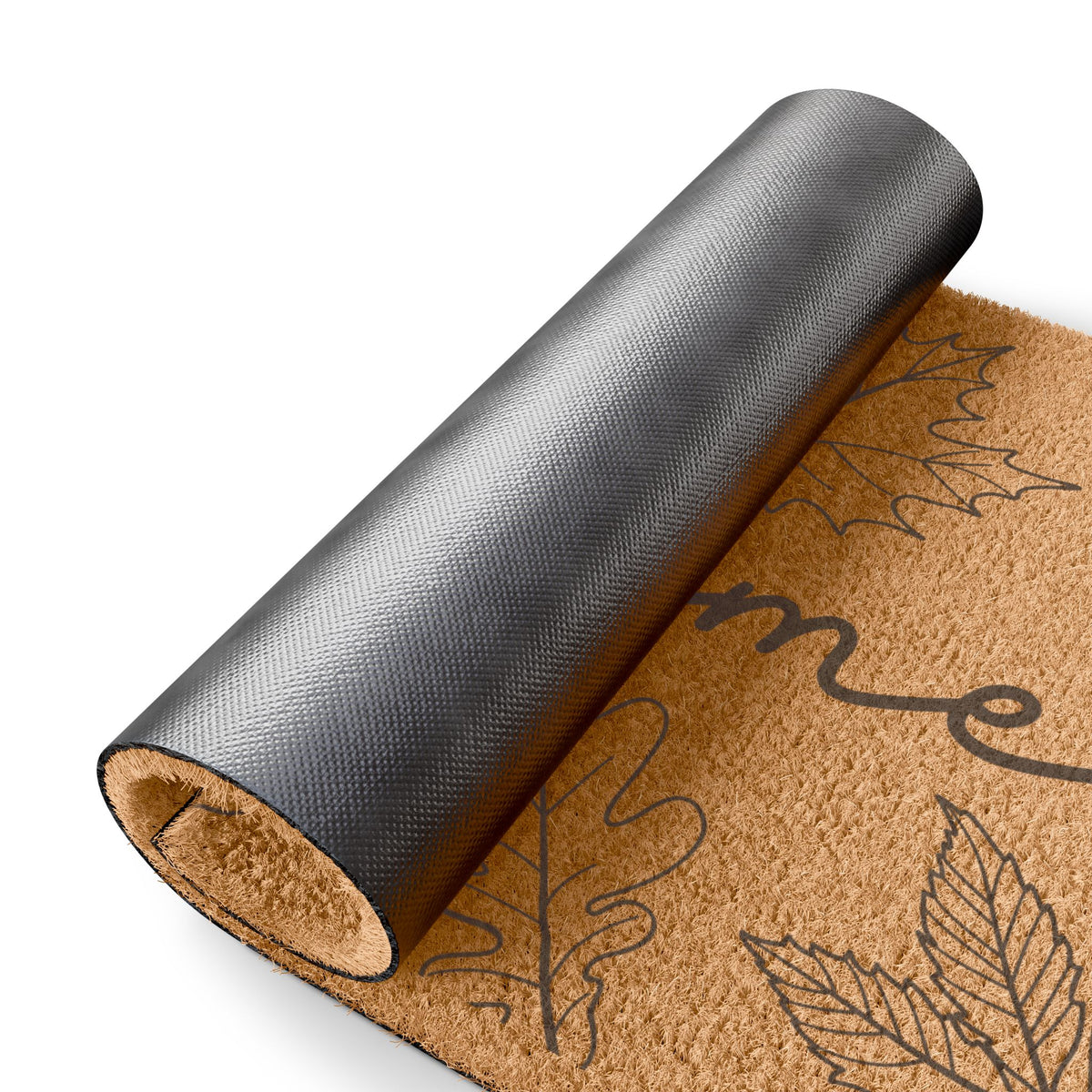 Welcome Fall Doormat — Autumn Leaf Welcome Coir Mat