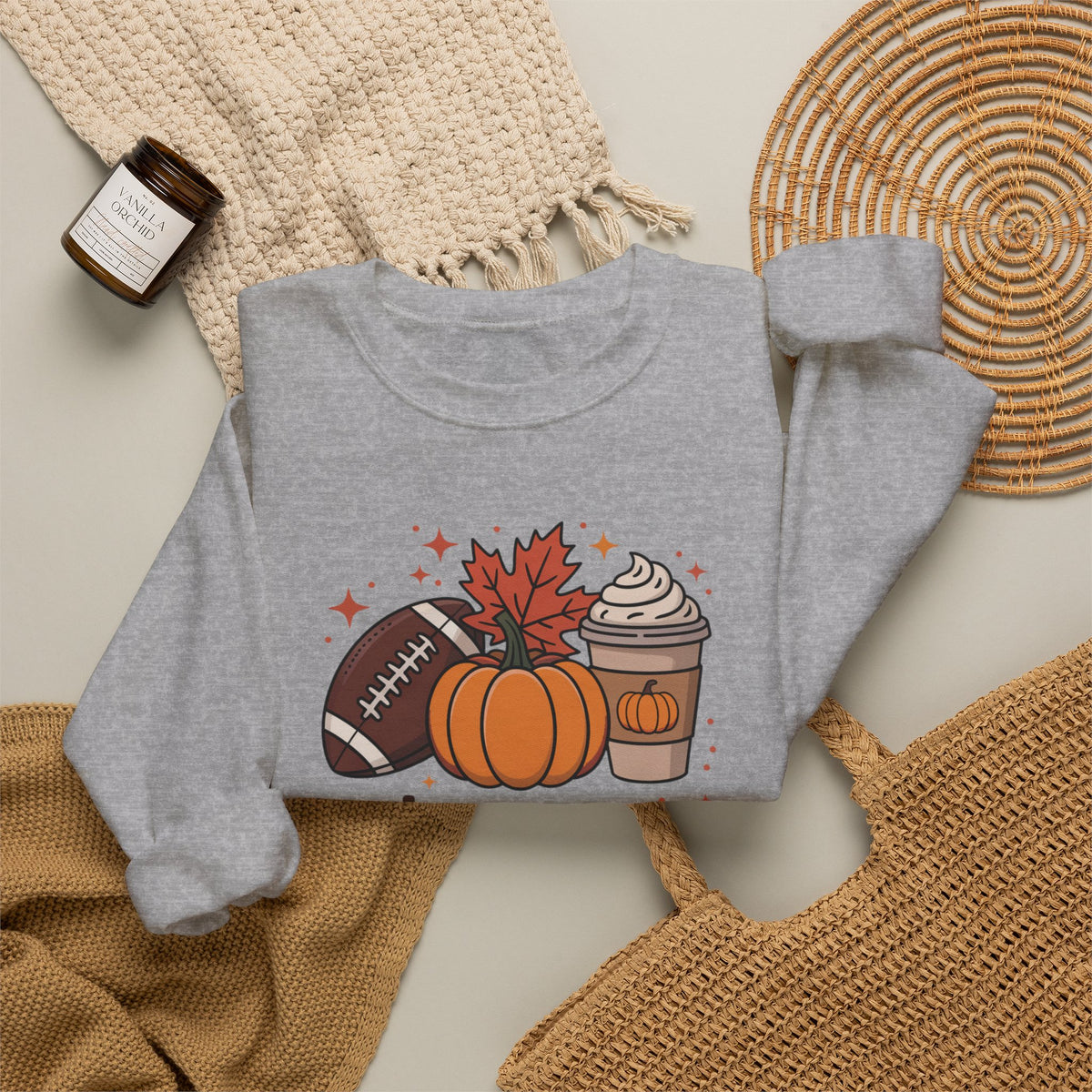 'Tis The Season Sweatshirt — Fall Football Pumpkin Spice Crewneck
