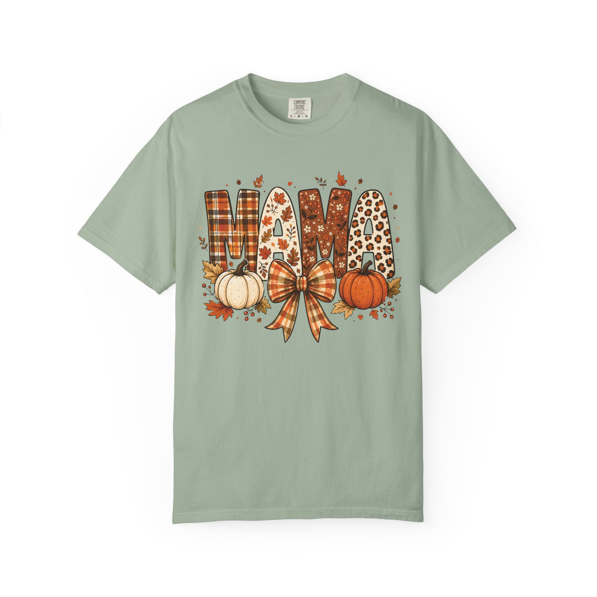 Mama Fall Plaid Pumpkin T-Shirt