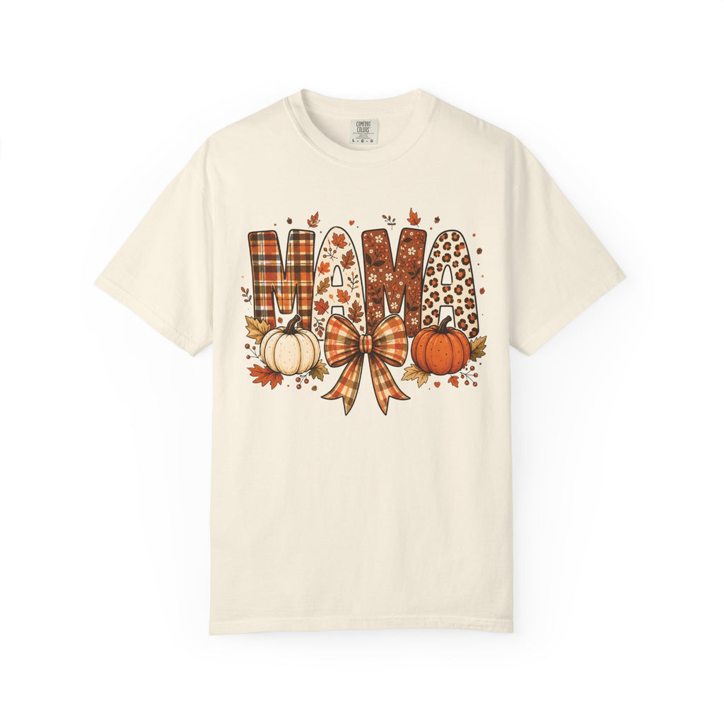 Mama Fall Plaid Pumpkin T-Shirt