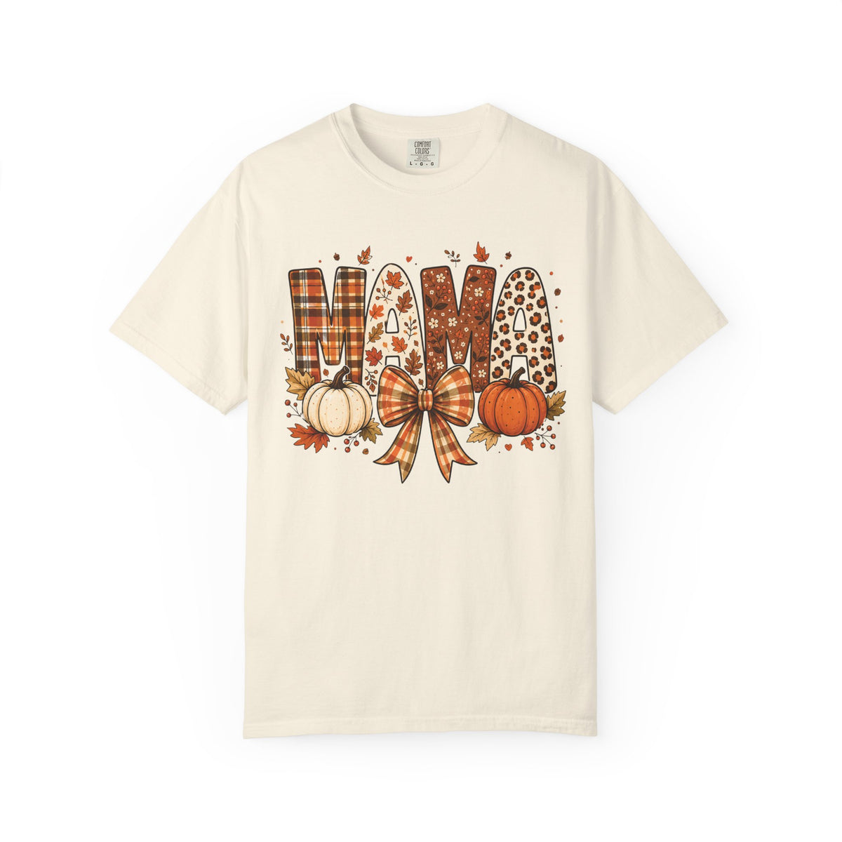 Mama Fall Plaid Pumpkin T-Shirt