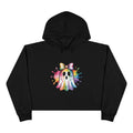 Watercolor Ghost Crop Hoodie