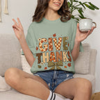 Give Thanks T-Shirt — Autumn Leaf Thanksgiving Tee