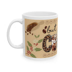 But First Coffee Ceramic Mug — Leopard Print Coffee Design (11oz & 15oz)