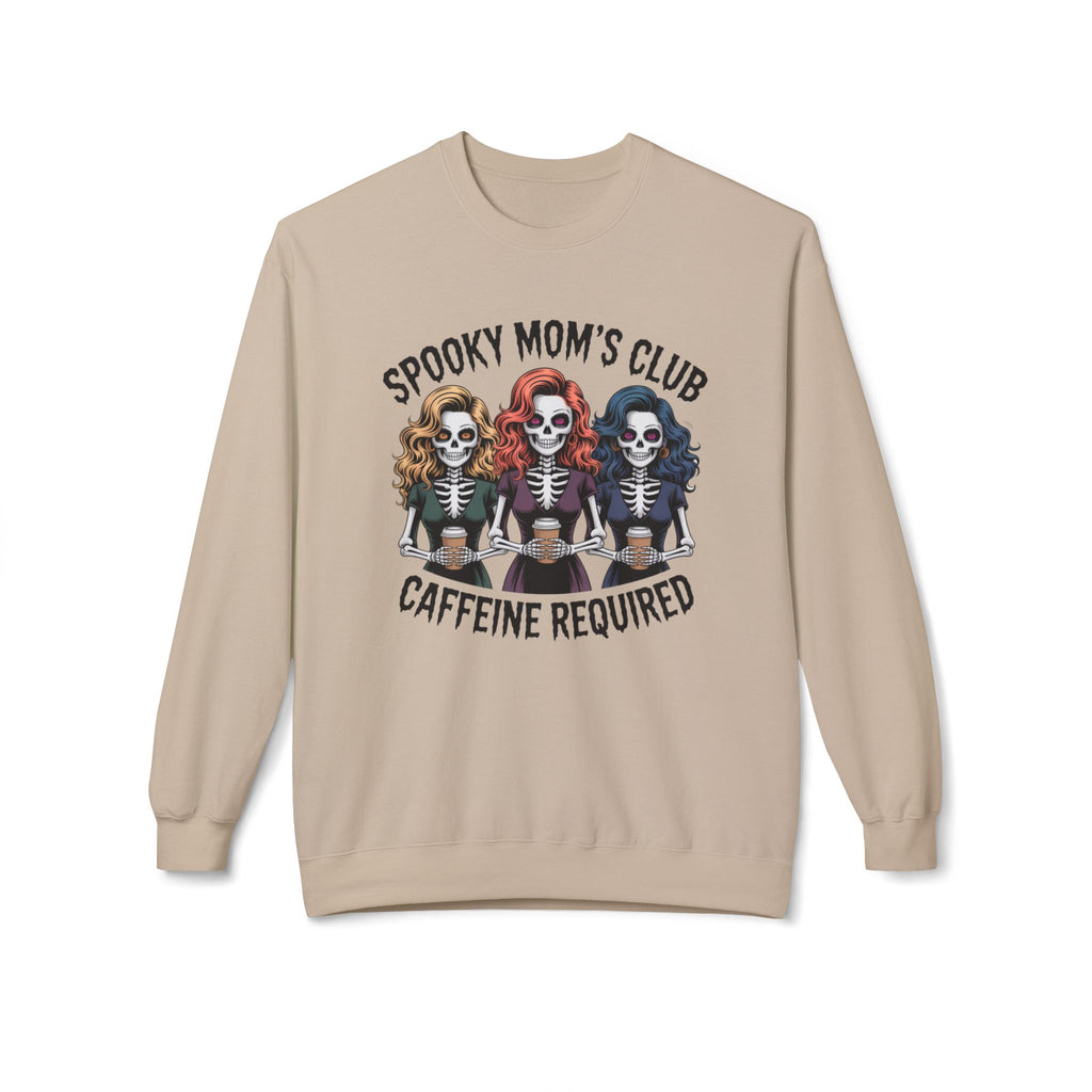 Spooky Mom's Club Sweatshirt - Caffeine Required Halloween Crewneck