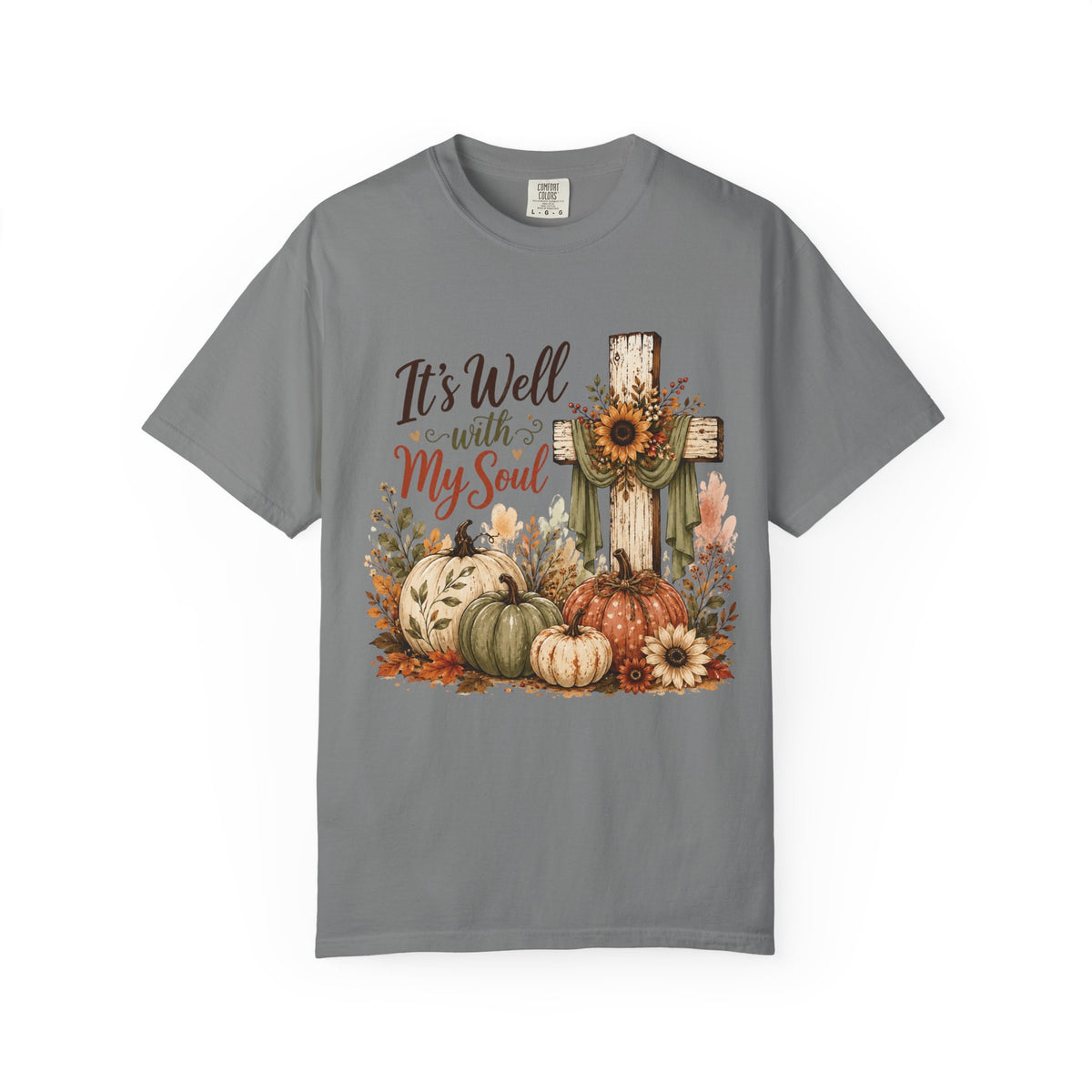 It’s Well With My Soul Pumpkin Cross T-Shirt